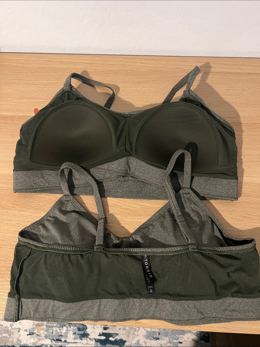 TORRID Olive Green Cross Front Bralette - Size 2 - Picture 4 of 4